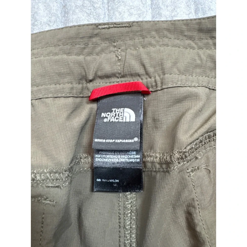 The North Face Mens Nylon Hiking Pants Olive Green Drawstring Utility 31x30